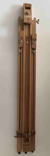 Chevalet De Peintre Neuf Lefranc-Bourgeois Trépied-Pliable -Télescopique En Bois De Hêtre Massif Hauteur Dépliée 1,80 M Repliée 92 Cm