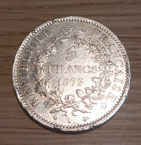 Pièce De 5 Francs Hercule Année 1873