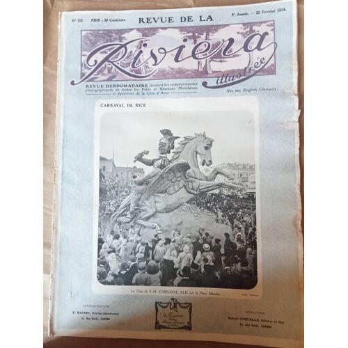 Revue De La Riviera N°113, 22 Février 1914