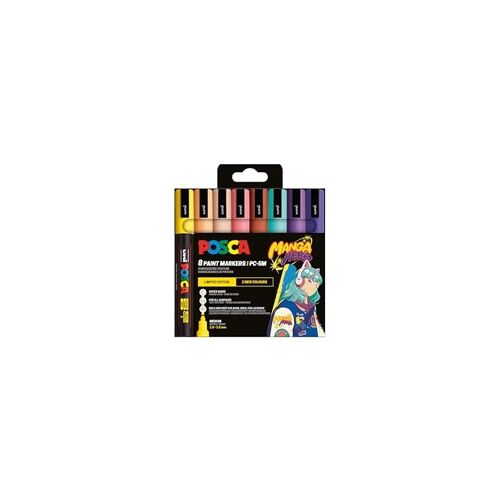 Posca Marqueur À Pigment Pc-5m, Étui De 8 Manga Hero