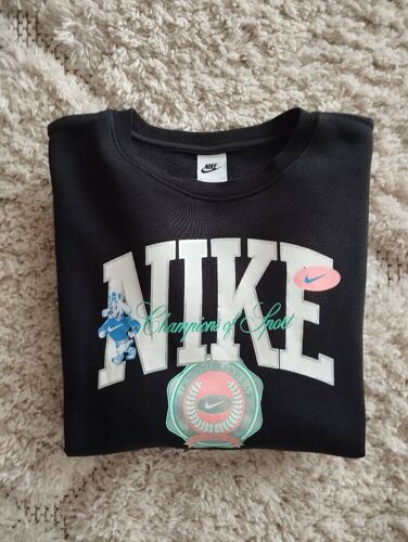 Magnifique Sweat Nike Champion Of Sport Vintage Style Noir Taille L