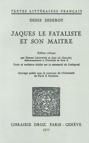 Jacques Le Fataliste Et Son Maître