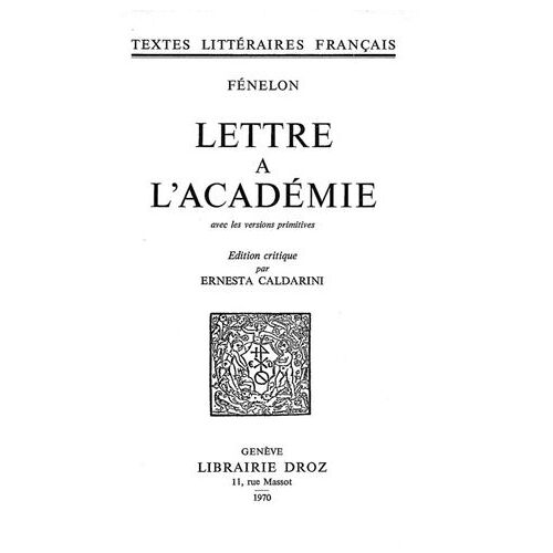 Lettre À L'académie