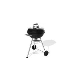 Barbecue à charbon - Weber - Compact Kettle - Ø47 cm - Acier émaillé - Clapet d'aération - 6 couverts - Noir