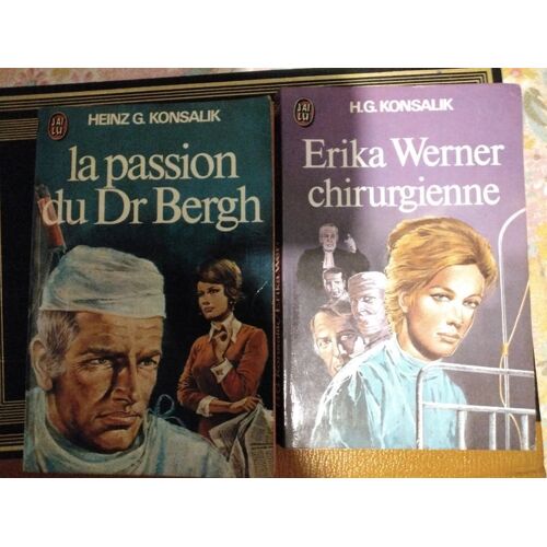 Lot 2 Livres Konsalik. J’Ai Lu La Passion Du Dr Bergh. Erika Werner Chirurgienne