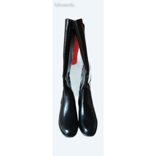 Bottes Cavalières En Cuir Noir - 40