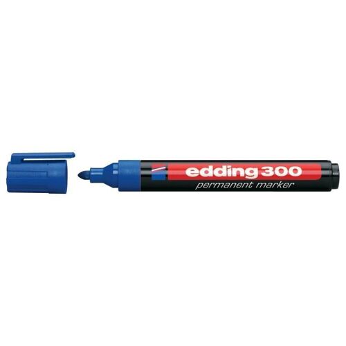 Edding 300 Marqueur Indélébile Bleu 10 Pièces