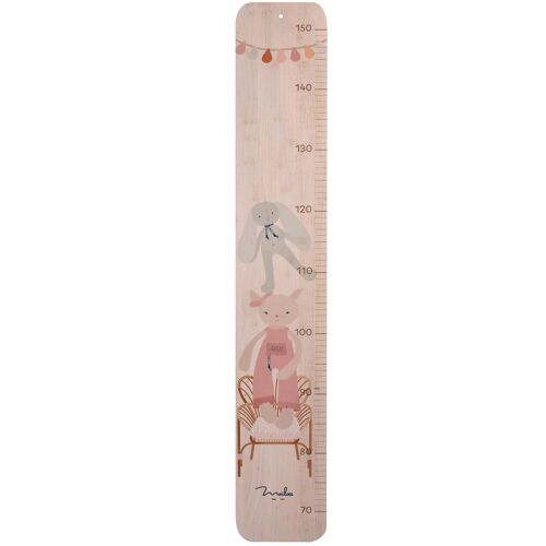 Toise En Bois Souris Rose