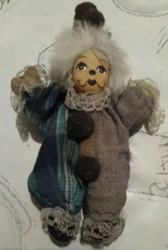 Petit Clown - Tête En Porcelaine - 18 cm De Haut Environ