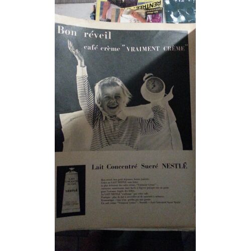 Grande Publicité Papier: Lait Concentré Sucré Nestlé, Parue Dans La Presse En 1956