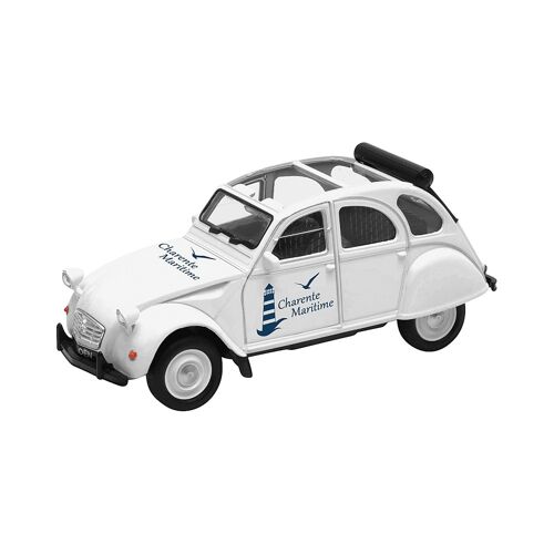 Voiture Miniature Welly Die Citroën 2cv Charente Rf Blanche-Welly
