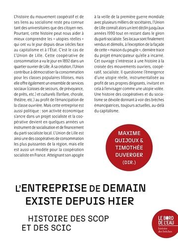 L'entreprise De Demain Existe Depuis Hier - Histoire Des Scop Et Des Scic