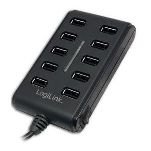 LogiLink USB 2.0 10-Port Hub with On/Off Switch 480 Mbit/s