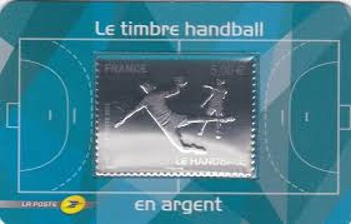 Sport : Le Handball En Métal Argenté Gravure À Chaud Dans Son Encadrement Année 2012 Autoadhésif N° 738 Yvert Et Tellier Luxe