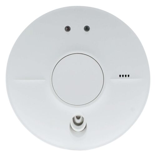 FireAngel Détecteur De Fumée SW1-EUT - avec Batterie de Secours - Alarme Incendie Interconnectable Jusqu¿à 12 - Détecteur Fumée Optique avec Bouton Test - 124 mm - Blanc