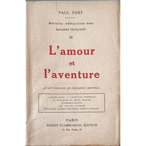 L'amour Et L'aventure / Ballades Francaises Tome 2
