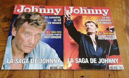 Lot 2x Magazines La Saga Johnny Hallyday Hors Séries N: 8 + 9 ,Complets Avec Posters