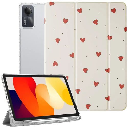 Coque pour Xiaomi Redmi Pad SE 11 Pouces, Protection avec Porte-Stylet - Motif Coeur - E.F.Connection