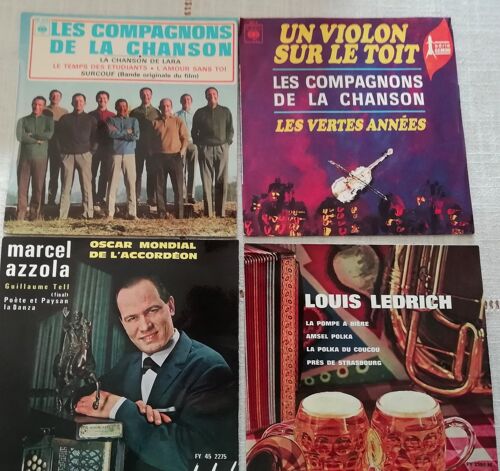 Lot De 4 Vinyles 45 Tours (Lot Vf 4)