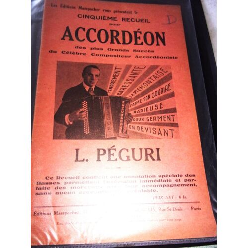 Partition Accordéon L. Peguri