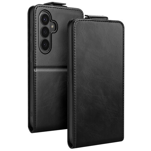 Étui Clapet Vertical pour Galaxy S26 avec Porte-carte et Support Vidéo Noir