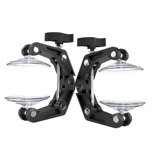 Lot de 2 Étaux à Ventouse pour Écran Smartphone / Tablette Modèle DA09 2UUL Noir / Transparent