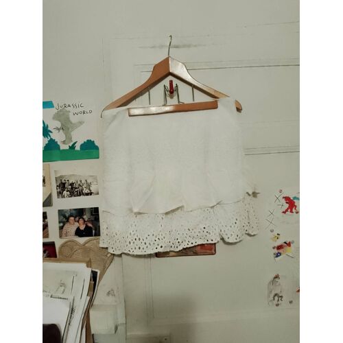 Jupe Blanche Mi Lin Bas Dentelle 42 Xl Abelle.