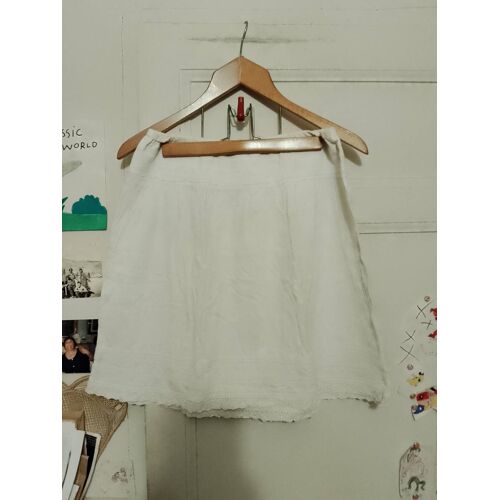 Jupe Blanche Bas Dentelle 38 M H&amp;M Années 2000.