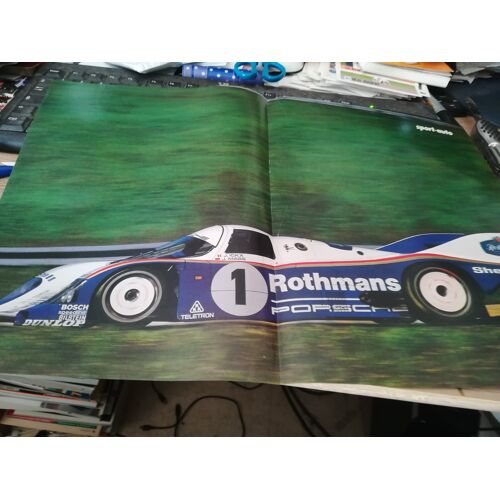 Poster Porsche 962c Ickx,Mass Le Mans 1985