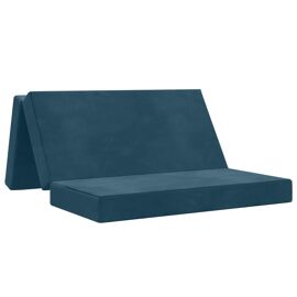 vidaXL Canapé-lit pliable 160 x 67 x 45 cm Bleu