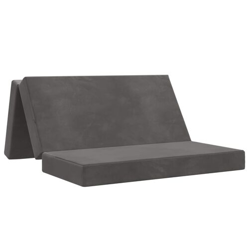 vidaXL Canapé-lit pliable 140 x 67 x 45 cm Gris foncé