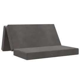 vidaXL Canapé-lit pliable 140 x 67 x 45 cm Gris foncé