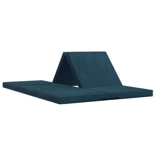 vidaXL Canapé-lit pliable 140 x 67 x 45 cm Bleu
