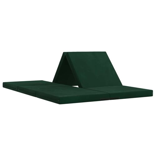 vidaXL Matelas Pliant 140 x 67 x 45 cm Vert foncé