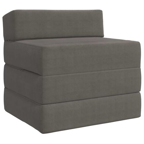 vidaXL Canapé-lit pliable Gris clair 200 x 70 x 10 cm