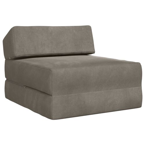 vidaXL Canapé-lit pliable Gris clair 60 x 70 x 41 cm Tissu