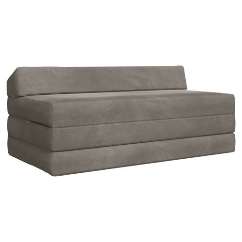 vidaXL Canapé-lit pliable Gris clair 120 x 60 x 49 cm Tissu