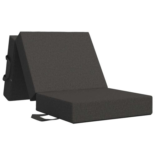 vidaXL Canapé-lit pliable 90 x 63 x 45 cm Gris foncé