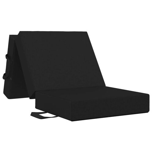 vidaXL Canapé-lit pliable 90 x 63 x 45 cm Noir