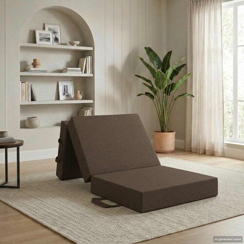 vidaXL Canapé-lit pliable 90 x 67 x 45 cm Taupe