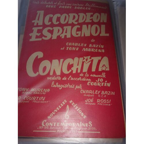 Partition Accordéon "Accordéon Espagnol" Tony Murena