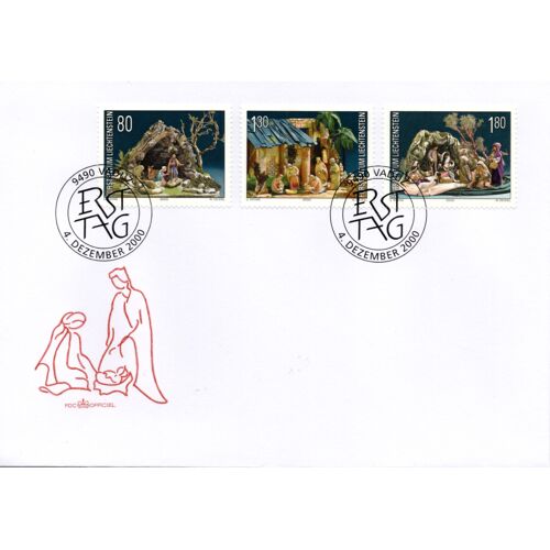 Liechtenstein, Enveloppe Premier Jour 2000, Noël