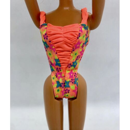 1992 Maillot de bain body fluo scintillant une pièce Kira Glitter beach Barbie Mattel été #4924