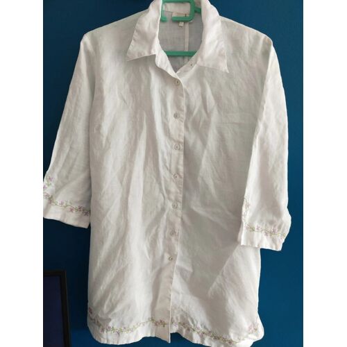 Chemisier Chanon Blanc Lin T40