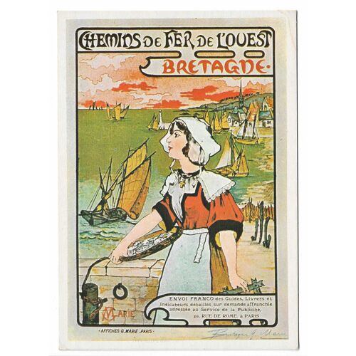 Carte Postale C. Marie , Bretagne , Chemins De Fer De L'Ouest