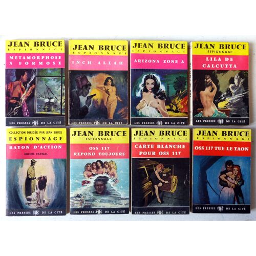Lot De 39 Romans D'Espionnage, Série Oss 117 Et Autres Par Jean Bruce, Fred Noro, Michel Carnal, G. Morris-Dumoulin, Alain Pujol - Presses De La Cité 1959-1964 Coll. Espionnage Jean Bruce