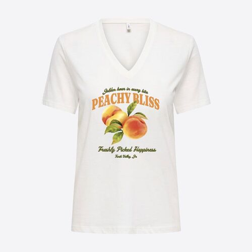 Tee Shirt Onlhenny Cloud Dancer Peach Bliss 15349151 4539 Femme Only
