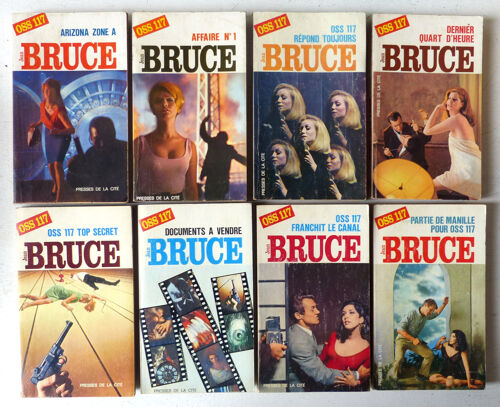 Lot De 34 Romans D'Espionnage De La Série Oss 117 Par Jean Et Josette Bruce - Presses De La Cité 1967-1970 Coll. Jean Bruce N°5-9-13-14-16-20-25-91-98-129-137-142-164-167-169-170-174-176-178-179-180..