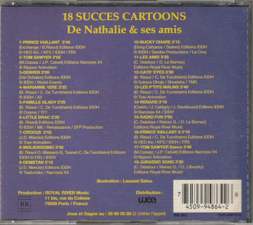 Nathalie Lhermitte - 18 Succès Cartoons - Collector Rare 1993