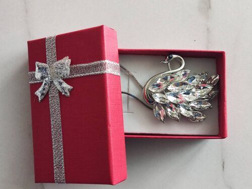 Collier Pendentif Cygne Scintillant